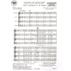 Sylvestre Chansons De Notre Temps Pj42 T'en Souviens Tu Seine 4 Part