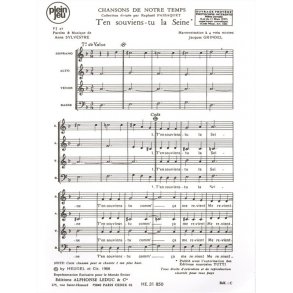 Sylvestre Chansons De Notre Temps Pj42 T'en Souviens Tu Seine 4 Part