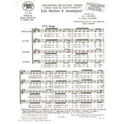 Lafarge Philippe Chansons De Notre Temps Pj273 Les Boites Musique 4 Pt