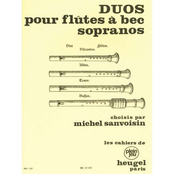 Michel Sanvoisin: Duos pour Fl&ucirc;tes &agrave; Bec soprano (Recorders 2)