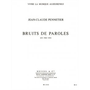 Jean-Claude Pennetier: Word Sounds, for Mixed Choir