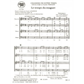 Lemarque Sodoi Chansons De Notre Temps Pj410 Le Temps Du Muguet 4 Part