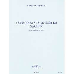 Henri Dutilleux: 3 Strophes Sur Le Nom De Sacher (Cello solo)