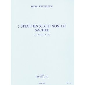 Henri Dutilleux: 3 Strophes Sur Le Nom De Sacher (Cello solo)