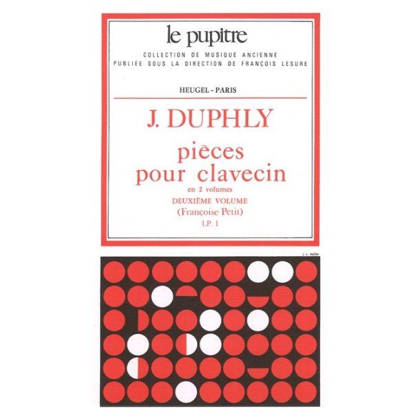 Jacques Duphly: Pi&egrave;ces pour Clavecin Vol.2 (LP1) (Harpsichord solo)