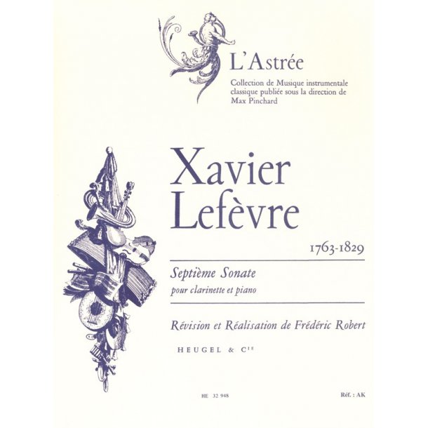 Lefevre Robert Sonate No 7 Clarinet In B Flat & Piano Book
