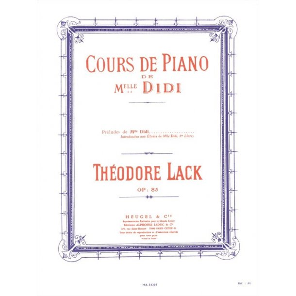 Lack Cours De Piano De Melle Didi Preludes Piano Book