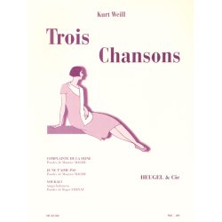 Kurt Weill: 3 Chansons (Voice & Piano)