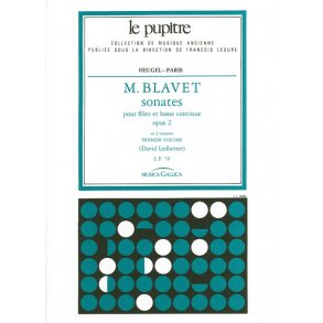 Blavet: Sonates pour flutes et continuo op 2 en deux volumes volume 1(lp 79)
