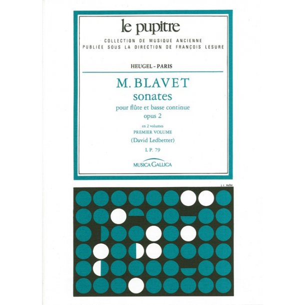Blavet: Sonates pour flutes et continuo op 2 en deux volumes volume 1(lp 79)