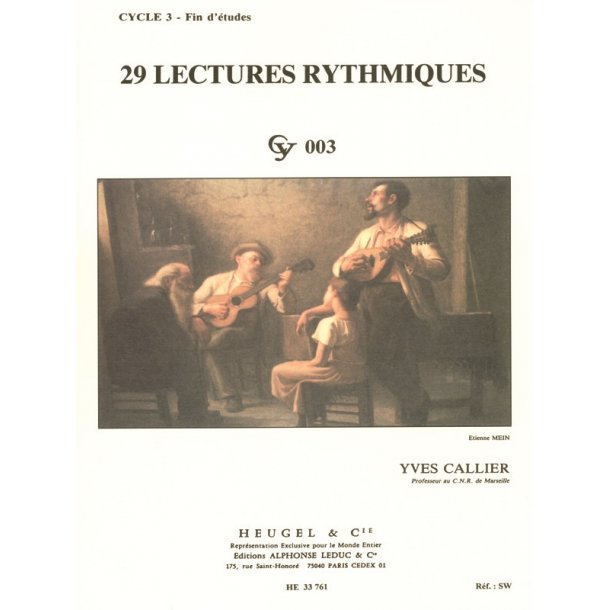 Yves Callier: 29 Rhythmic Exercises