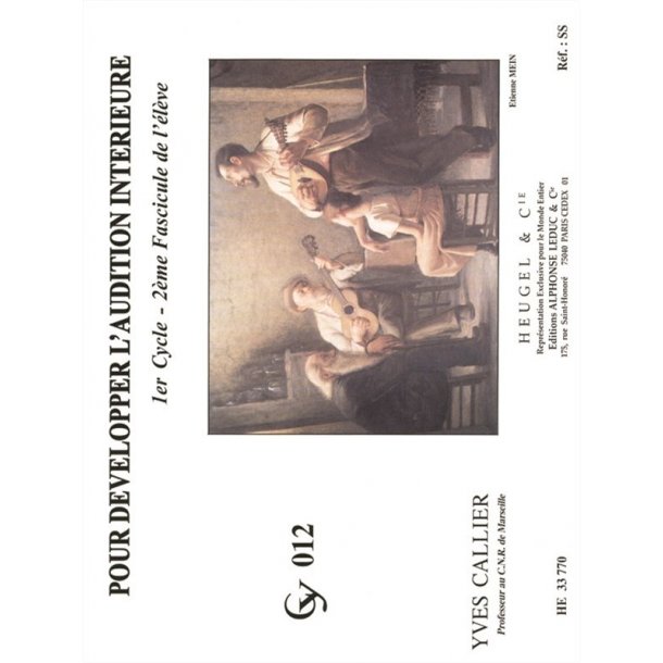 Callier Pour Developper L'audition Interieure 2eme De L'eleve Cy012 Bk