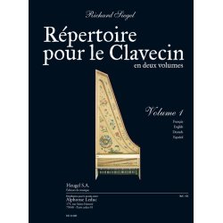 Siegel: R&eacute;pertoire pour le clavecin (en 2 volumes) volume 1 (5e/6e) (texte fran&ccedil;ais, anglais, allemand, espagnol) (pour clavecin, ou piano, ou orgue)