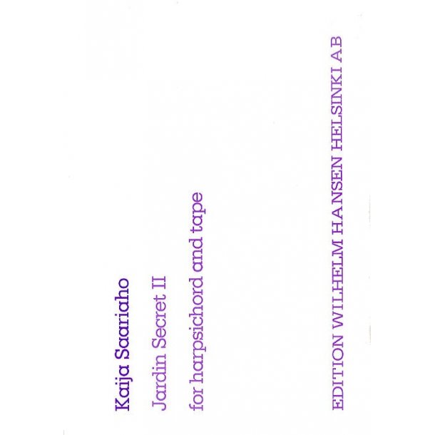 Kaija Saariaho: Jardin Secret II (Harpsichord Part)