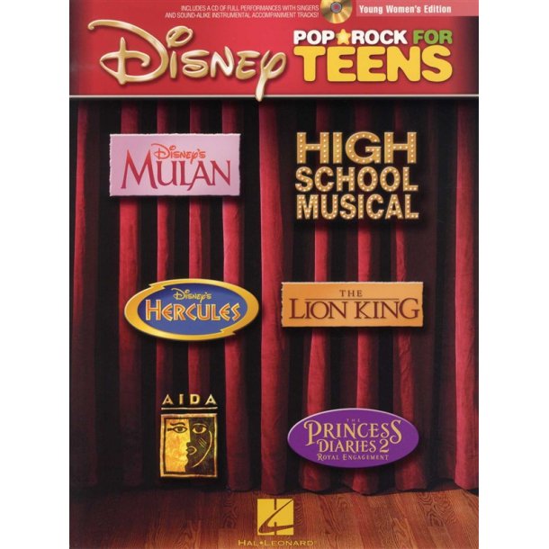 Disney Pop And Rock For Teens - Young Women's Edition (Book/CD)