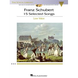 Franz Schubert: 15 Selected Songs - Low Voice (Book And CDs)