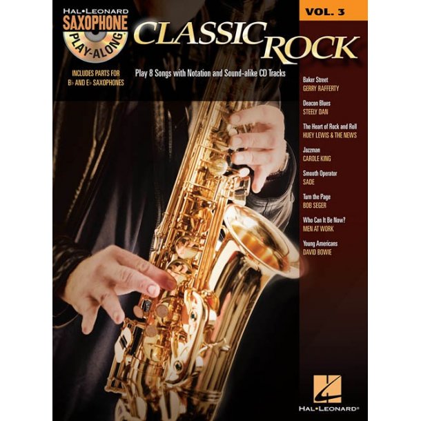 Saxophone Play-Along Volume 3: Classic Rock (Book/CD)