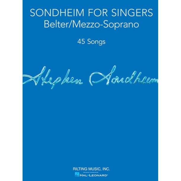 Sondheim For Singers: Belter/Mezzo-Soprano