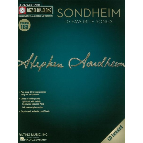 Jazz Play-Along Volume 183: Sondheim - 10 Favorite Songs (Book/CD)