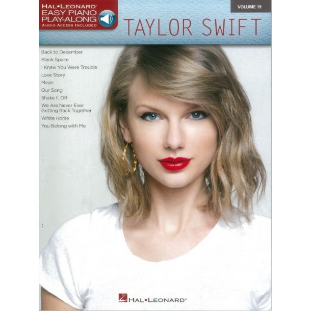Easy Piano Play-Along Volume 19: Taylor Swift (Book/Online Audio)