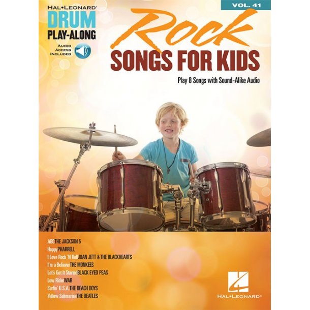 Drum Play-Along Volume 41: Rock Songs For Kids (Book/Online Audio)