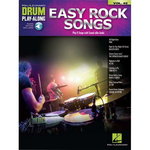 Drum Play-Along Volume 42: Easy Rock Songs (Book/Online Audio)
