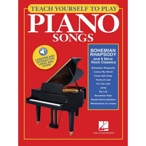 Teach Yourself To Play Piano Songs: Bohemian Rhapsody And 9 More Rock Classics (Book/Online Media)