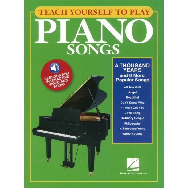 Teach Yourself To Play Piano Songs: A Thousand Years And 9 More Popular Songs (Book/Online Media)