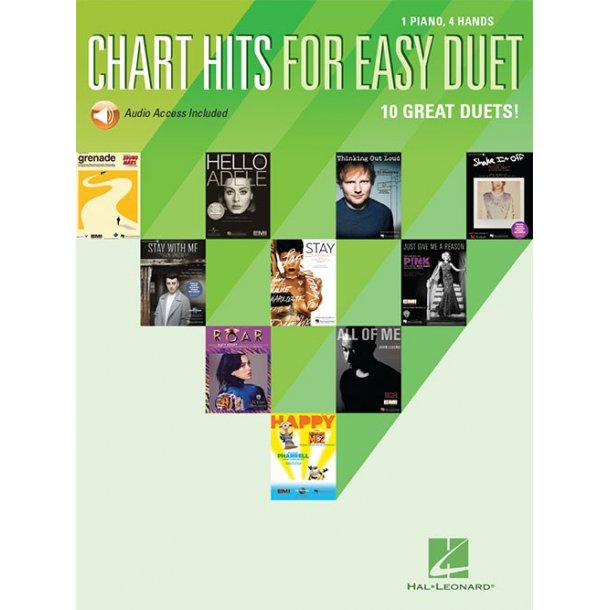 Chart Hits For Easy Duet (Book/Online Audio)
