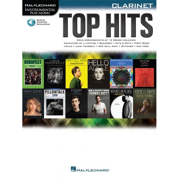 Hal Leonard Instrumental Play-Along: Top Hits - Clarinet (Book/Online Audio)