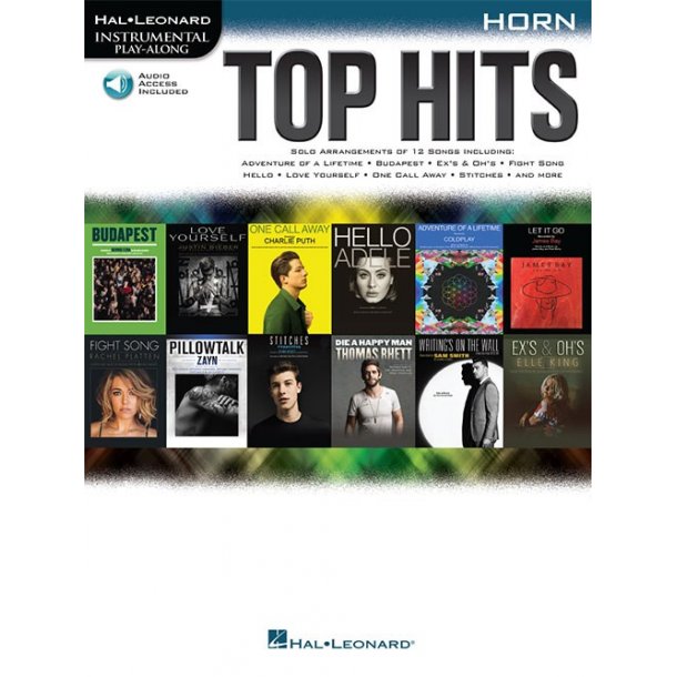 Hal Leonard Instrumental Play-Along: Top Hits - Horn (Book/Online Audio)