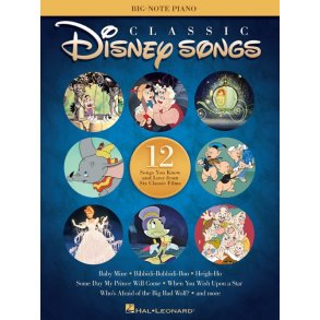 Classic Disney Songs - Big Note Piano Songbook