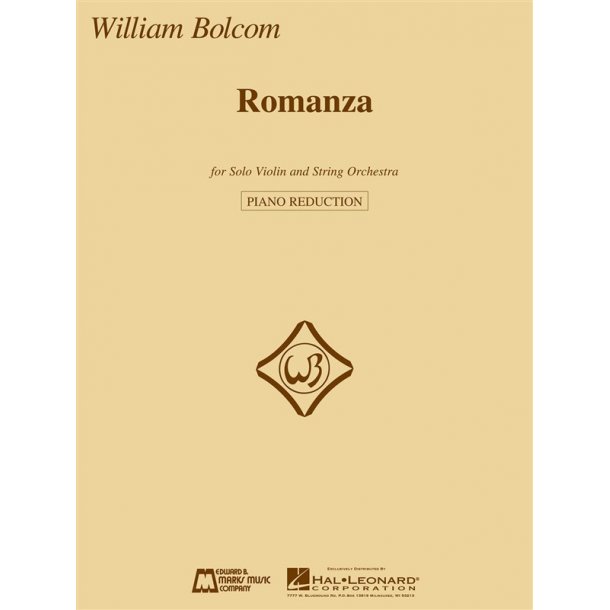 BOLCOM WILLIAM ROMANZA VIOLIN & PIANO REDUCTION SCORE & PARTS