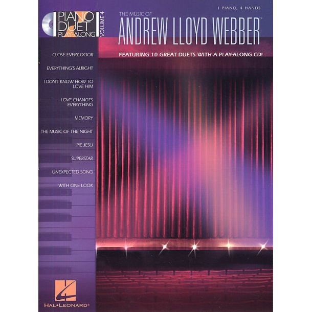 Piano Duet Play-Along Volume 4: The Music Of Andrew Lloyd Webber