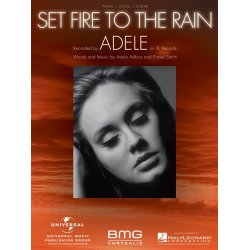 ADELE SET FIRE TO THE RAIN PIANO VOCAL GUITAR SHEET