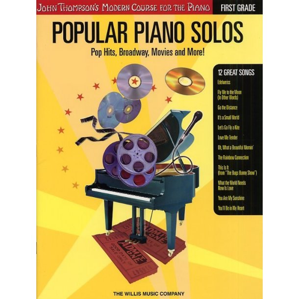 Popular Piano Solos: First Grade - Pop Hits, Broadway, Movies And More!