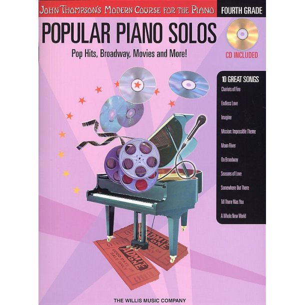 John Thompson's Modern Piano Course: Popular Piano Solos - Fourth Grade (Book and CD)
