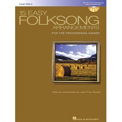 15 Easy Folksong Arrangements For Low Voice (Book And CD)