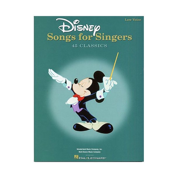 Disney Songs For Singers: Low Voice