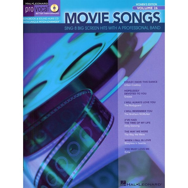 Pro Vocal Volume 26: Movie Songs (Women?s Edition)
