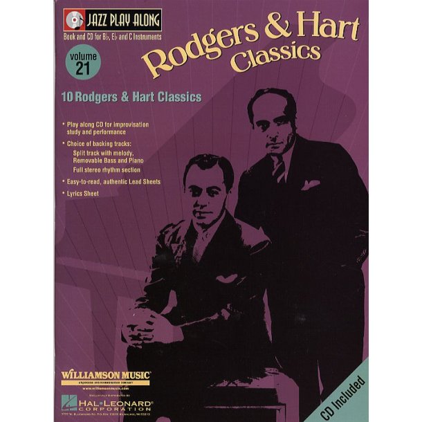 Jazz Play Along: Volume 21 - Rodgers And Hart Classics
