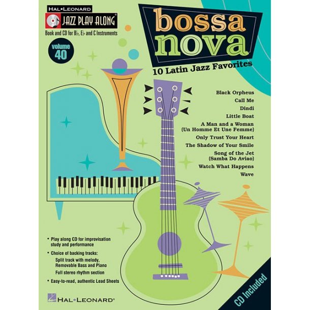 Jazz Play-Along Volume 40: Bossa Nova  10 Latin Jazz Favorites (Book/Online Audio)