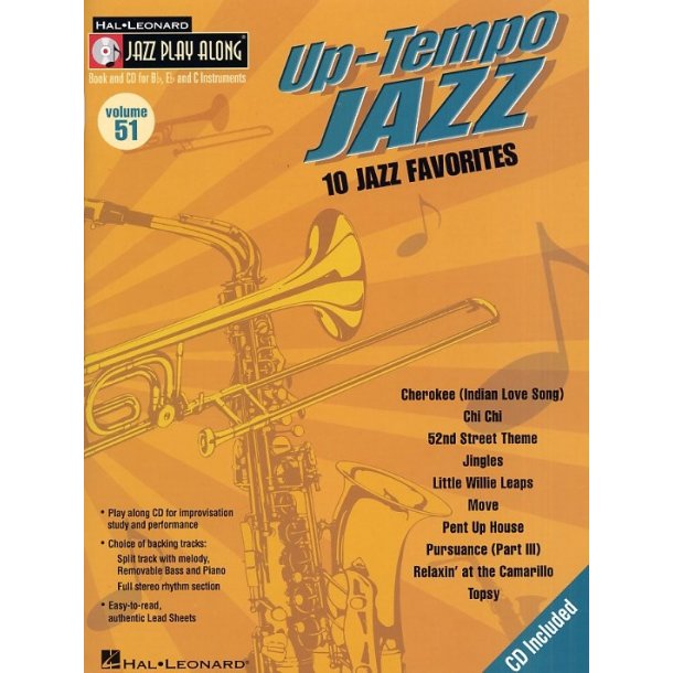 Jazz Play Along Volume 51 Up Tempo Jazz Bb Instrumenter Stepnote