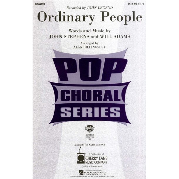 John Legend: Ordinary People (SATB)
