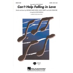 Elvis Presley: Can't Help Falling In Love (SAB Songbook)