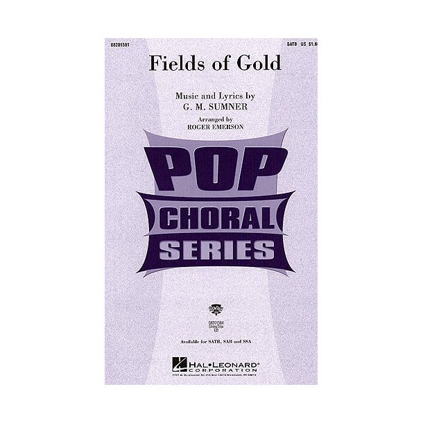 Sting: Fields Of Gold (SATB arr. Emerson)