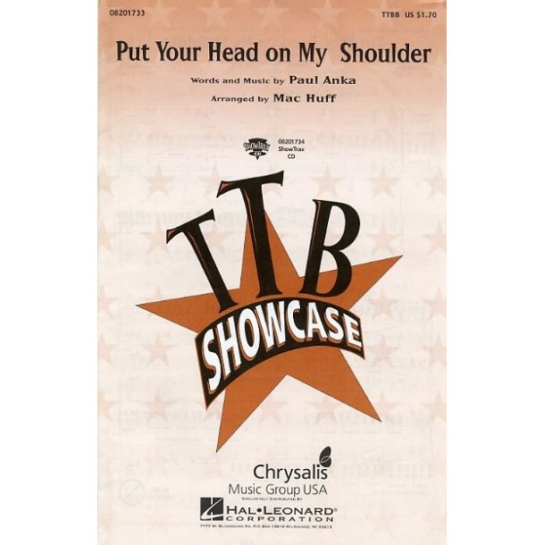 Paul Anka: Put Your Head On My Shoulder (arr. Huff) - TTBB