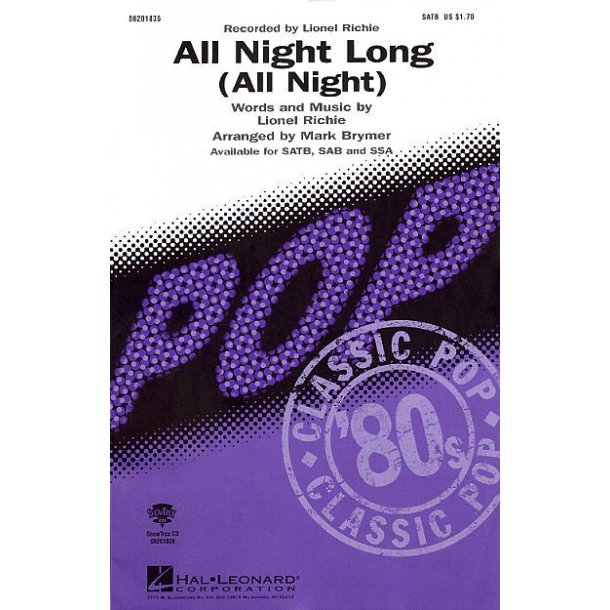 Lionel Richie: All Night Long (SATB)