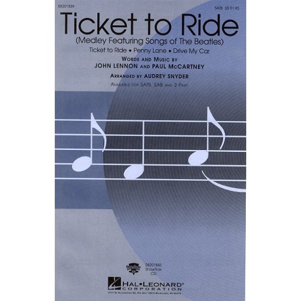 The Beatles: Ticket To Ride (Medley) - SATB