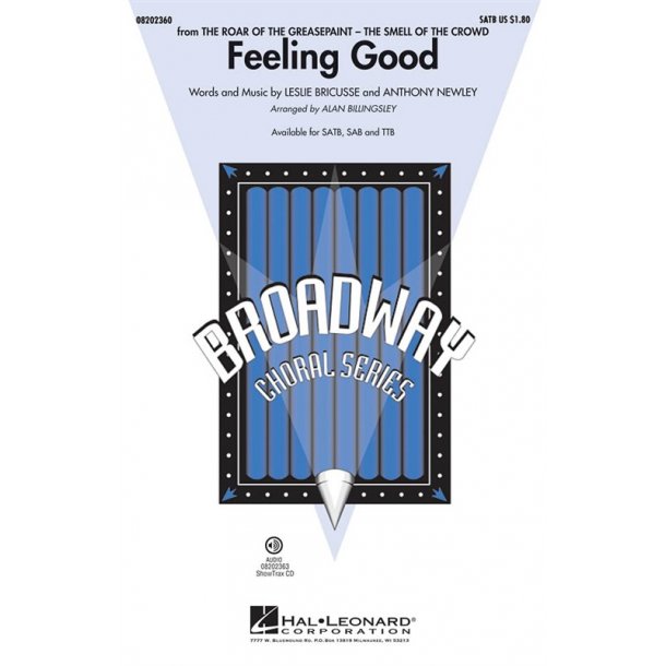 Bricusse/Newley Feeling Good (Arr Billingsley Alan) Satb Choral